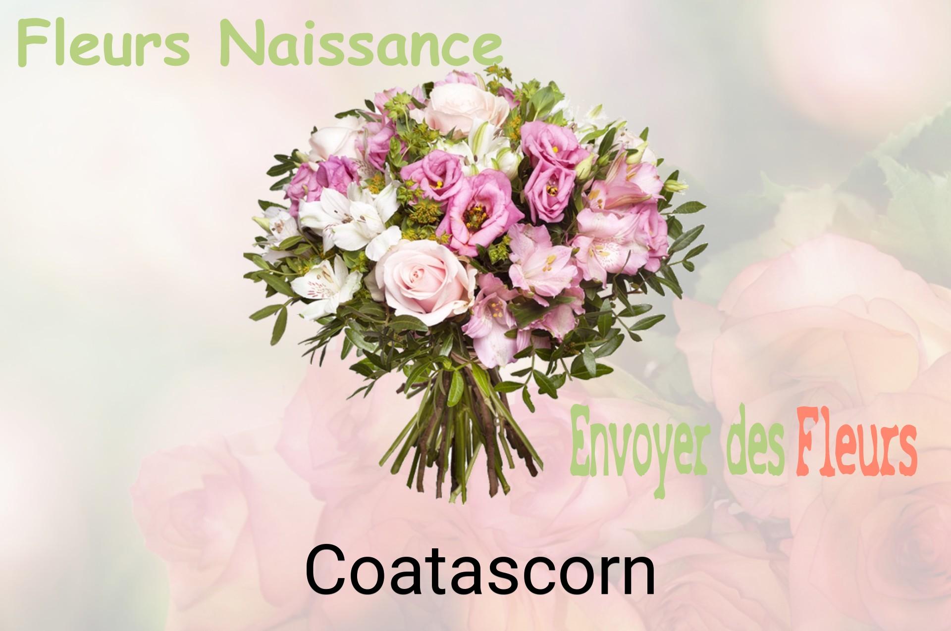 Bouquet de fleurs de naissance livré à Coatascorn